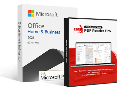 CheapOzzy Microsoft Office 2021 Home & Business for Mac + PDF Reader Pro